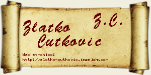 Zlatko Ćutković vizit kartica